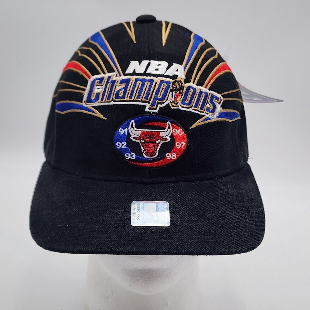 NWT Vtg Starter‎ Chicago Bulls Championship Hat 1998 NBA Champions Locker Room